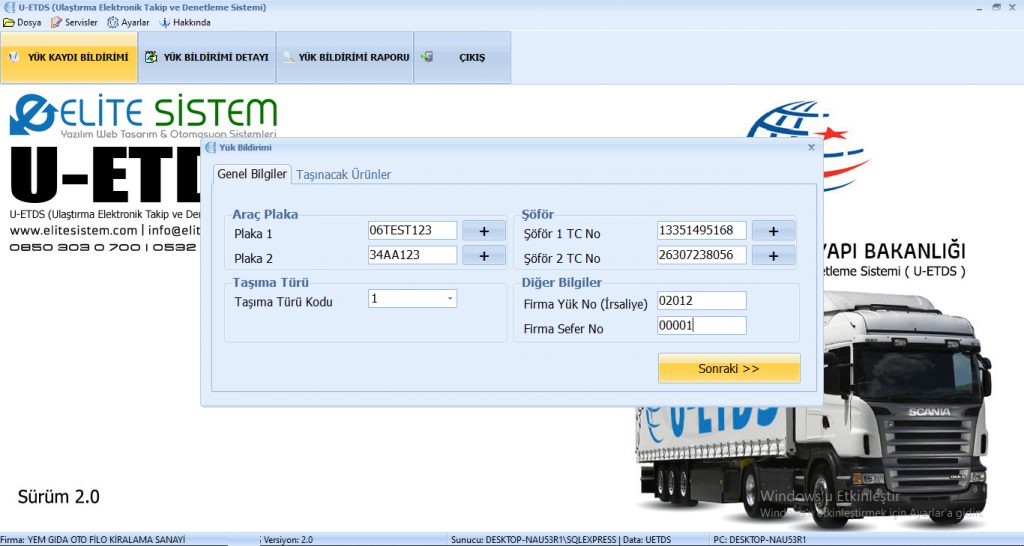 U-ETDS – Ulaştırma Elektronik Takip ve Denetim Sistemi Çözümlerimiz